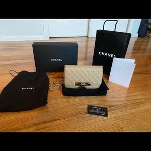 Authentic beige Chanel bag with all packaging